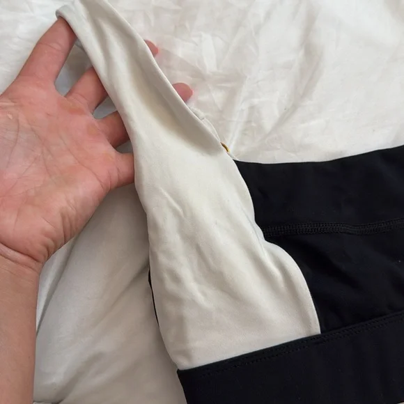 Monday Swimwear Black and Cream Sports Bra - Picture 2 of 7